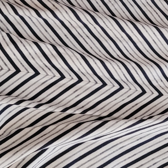 NEW Anthropologie Maeve Galena Flounced Tunic Striped Mini Dress Black White - Picture 4 of 4